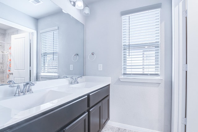 bathroom with vanity