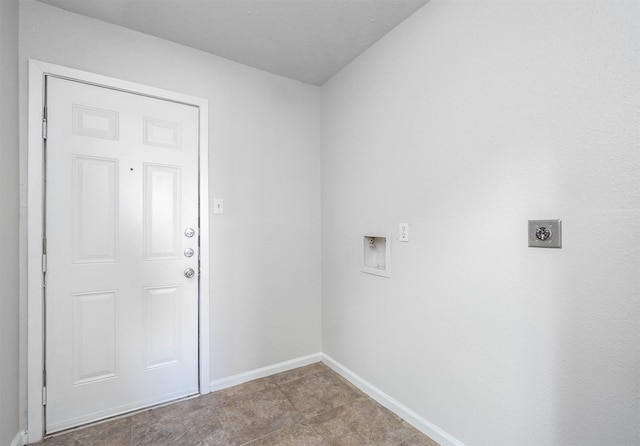 washroom featuring electric dryer hookup and hookup for a washing machine