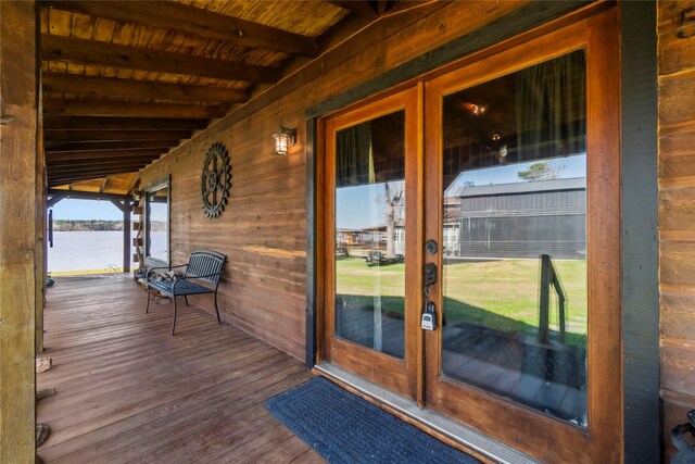 586 Beverly Blvd, Onalaska, TX 77360 - deck featuring a water view