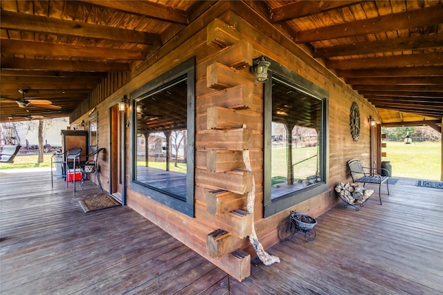 586 Beverly Blvd, Onalaska, TX 77360 - view of wooden deck