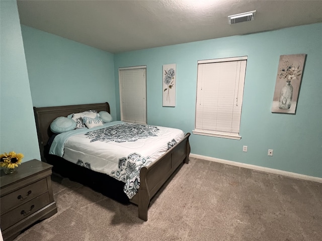 view of carpeted bedroom