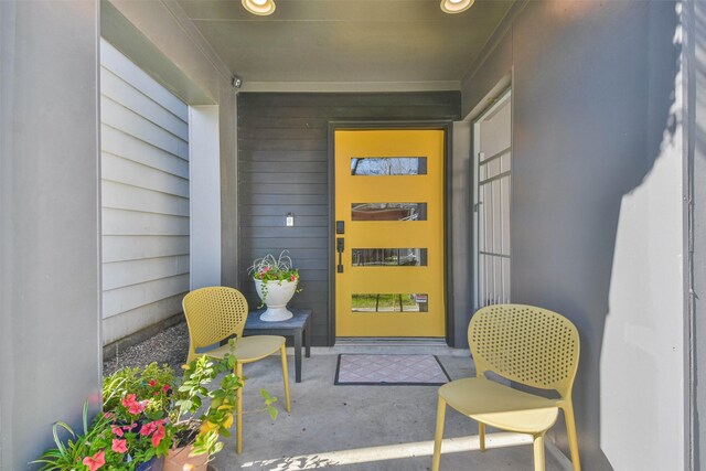 view of doorway to property