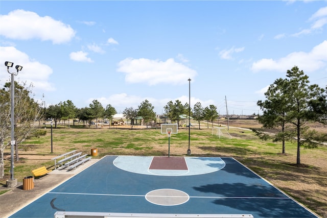 view of sport court with community basketball court