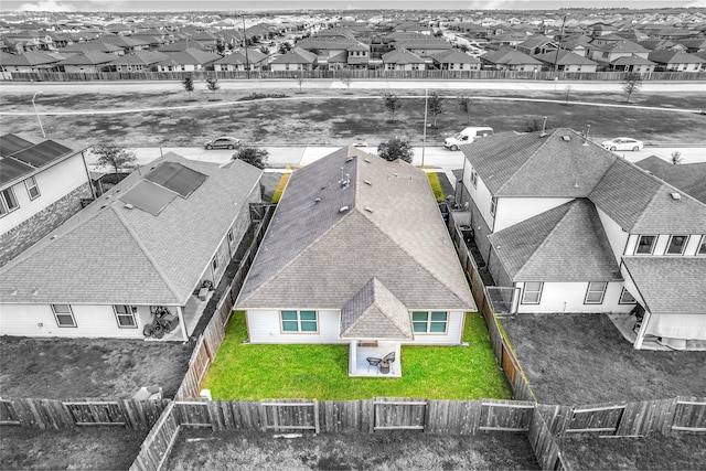 aerial view featuring a residential view