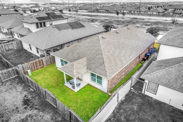 aerial view featuring a residential view