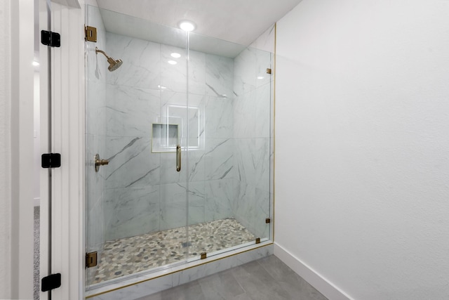 bathroom with walk in shower