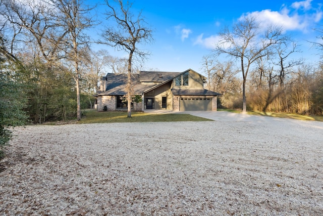 view of front of house featuring a garage