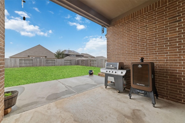 view of patio / terrace featuring grilling area