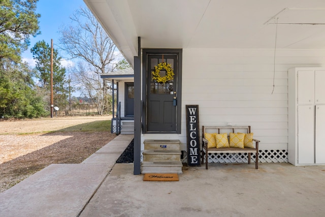 view of doorway to property