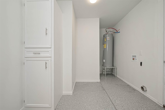 hallway with water heater