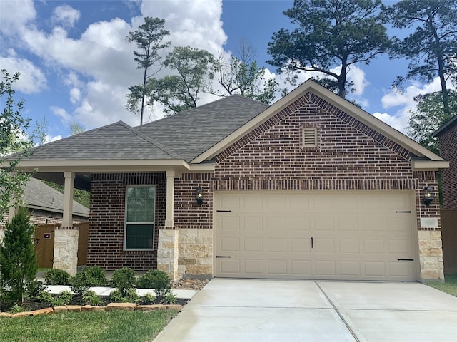 view of front facade with a garage