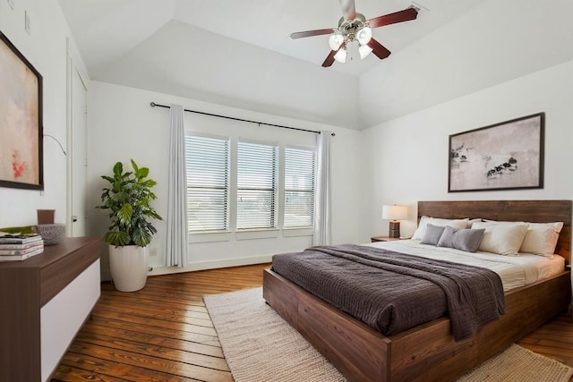 1819 Dart St, Houston, TX 77007 - bedroom with dark wood-style flooring and ceiling fan