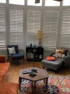 interior space featuring hardwood / wood-style flooring and plenty of natural light