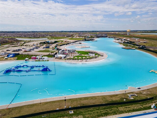 2230 Sand Lily Dr, Texas City, TX 77568 - birds eye view of property featuring a water view