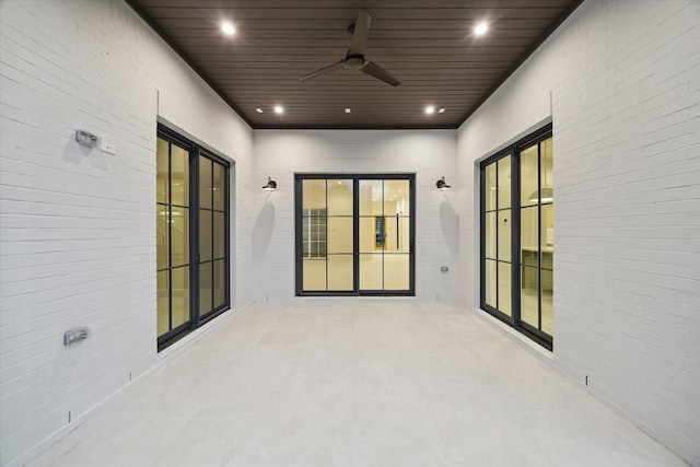 view of patio / terrace with a ceiling fan