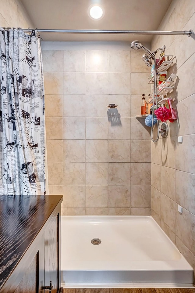 bathroom with walk in shower