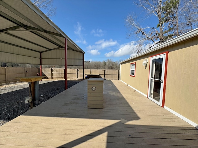 view of wooden terrace