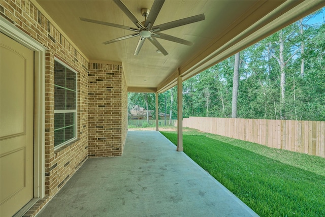 110 Broken Wheel Cir, Conroe, TX 77316 - view of patio with ceiling fan