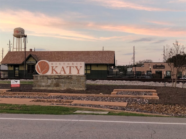 view of community sign