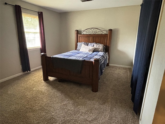 view of carpeted bedroom