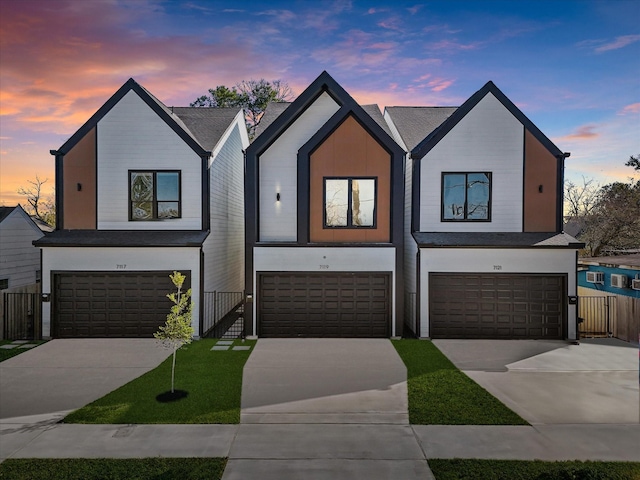 view of front of house featuring a garage