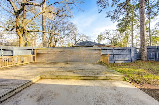 exterior space featuring a deck