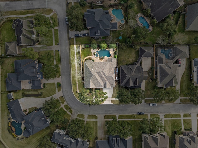 aerial view featuring a residential view