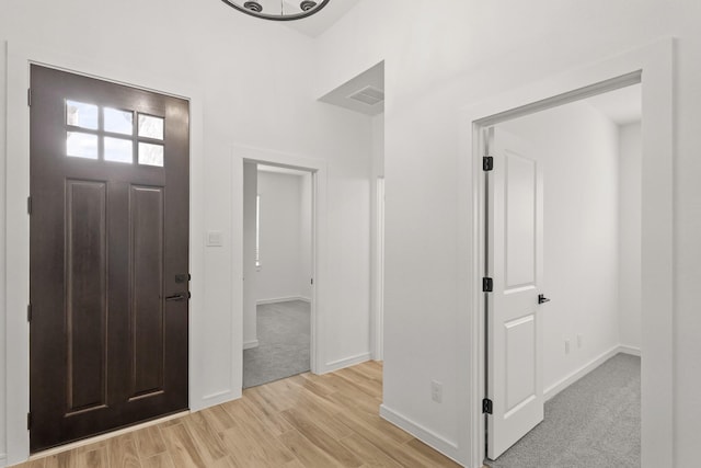 entryway featuring light hardwood / wood-style flooring