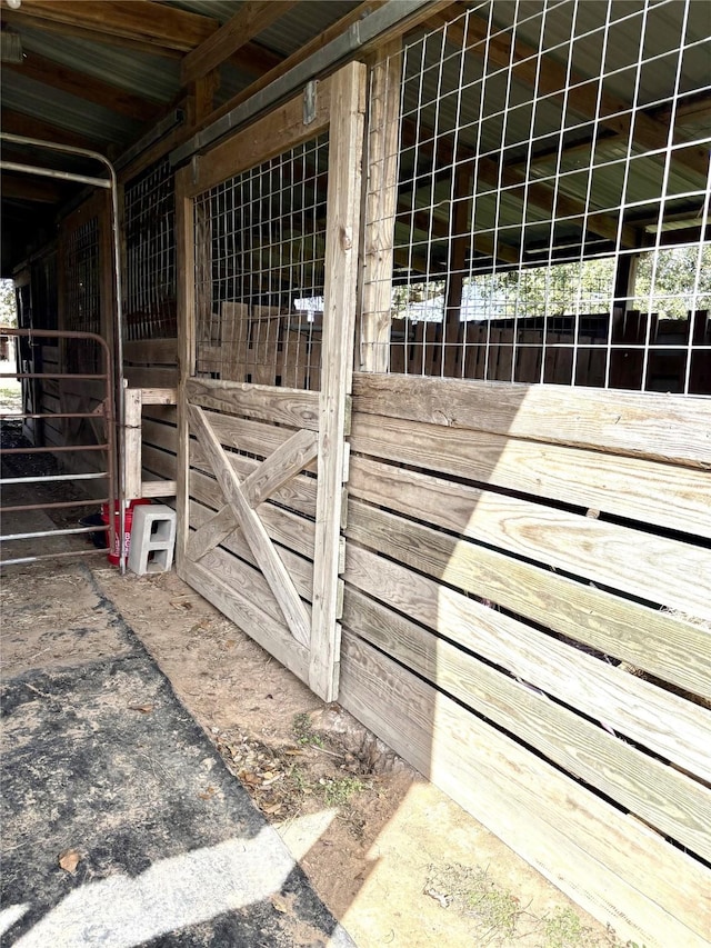 view of horse barn