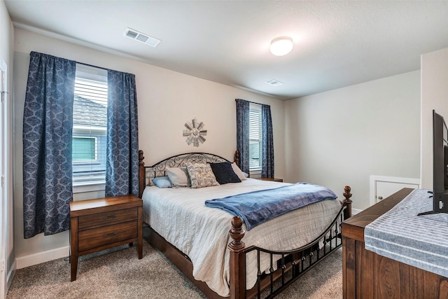 bedroom with carpet