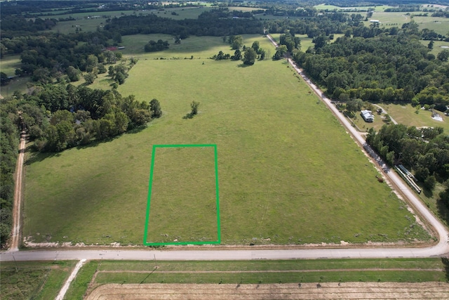 aerial view featuring a rural view