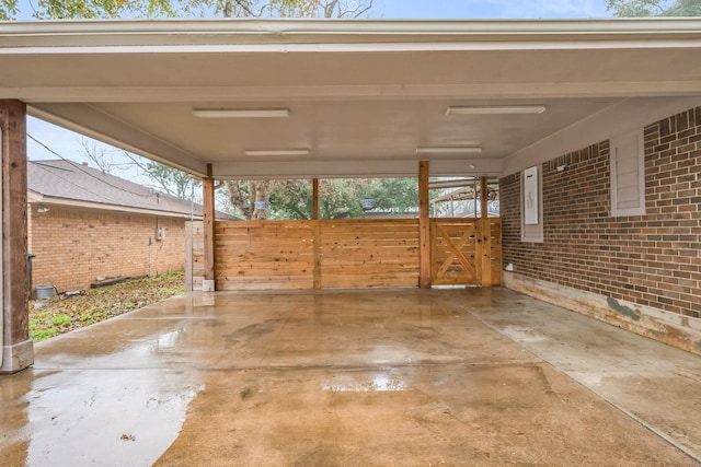 view of patio / terrace featuring a carport