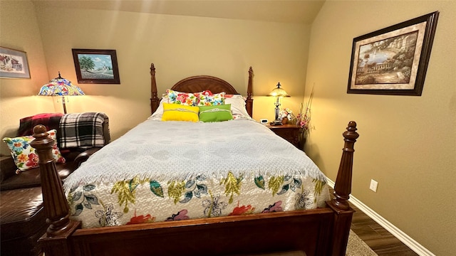 bedroom featuring hardwood / wood-style floors