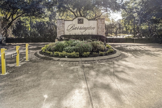 view of community sign