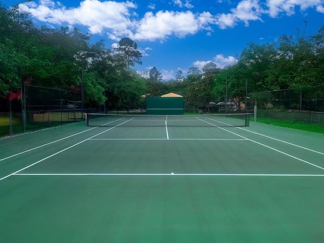 view of tennis court