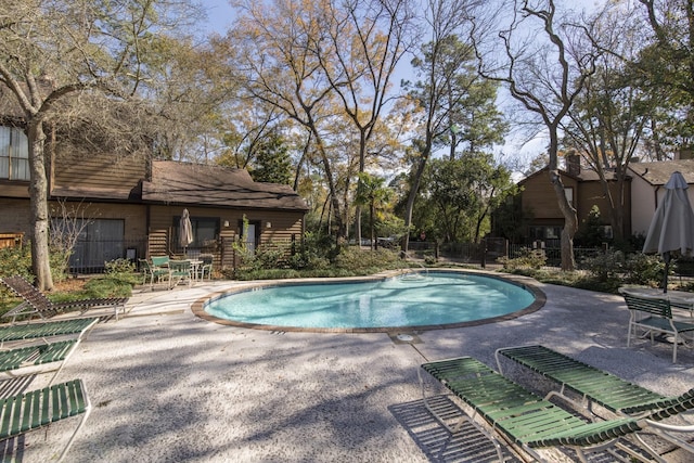 view of pool with a patio area