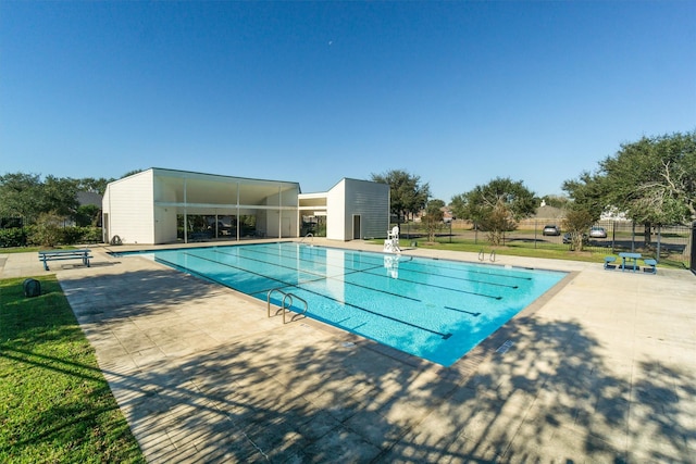 view of pool with a patio