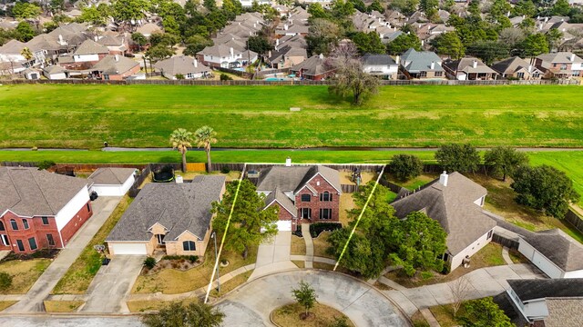 19106 High Canyon Ln, Tomball, TX 77377 - aerial view of residential area with property parcel outlined