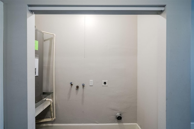 laundry room featuring hookup for a washing machine and electric dryer hookup