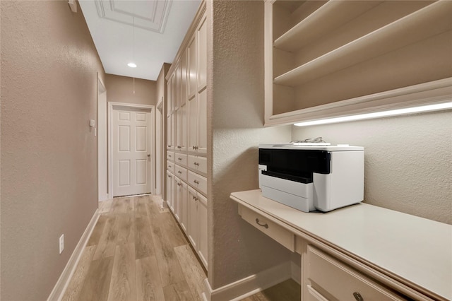 hallway featuring light hardwood / wood-style floors