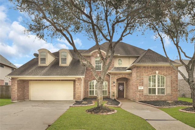 view of front of home with a front yard