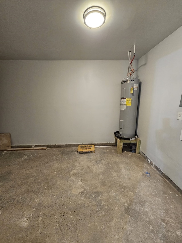 interior space with electric water heater