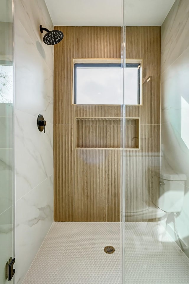 bathroom with an enclosed shower