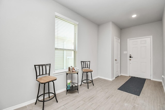 entryway featuring light hardwood / wood-style floors