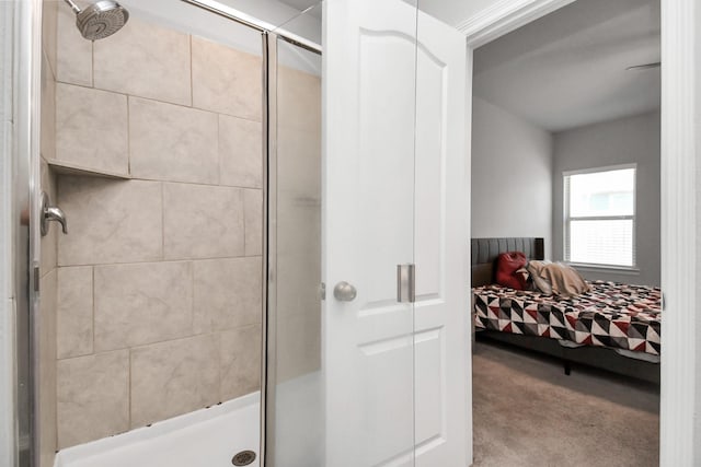 bathroom featuring an enclosed shower