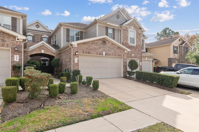 view of property with a garage