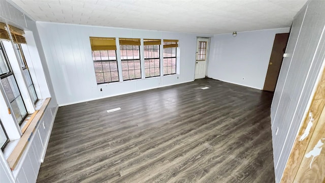 interior space featuring dark wood-type flooring