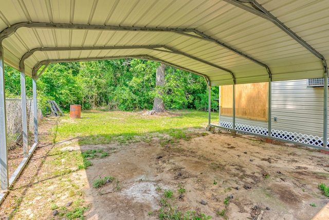 view of car parking featuring a carport