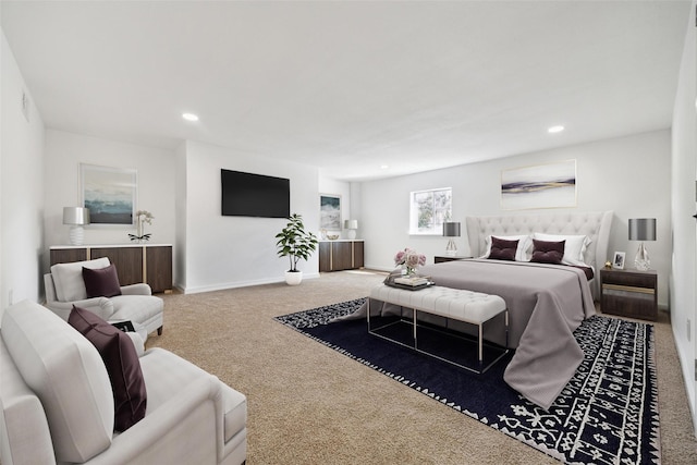 bedroom featuring carpet flooring