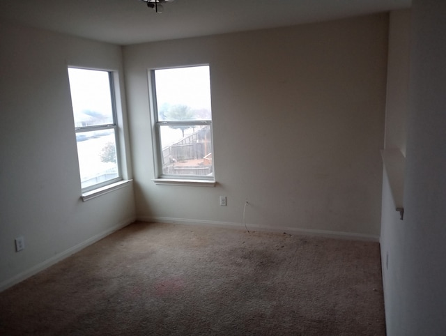 view of carpeted empty room